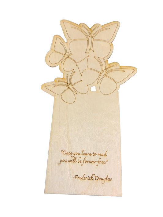 Wood Paintable Butterfly Bookmarker