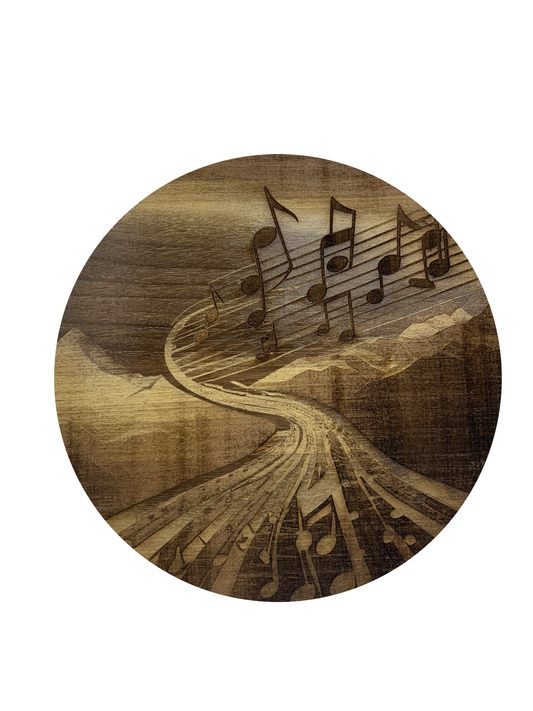 10x10 Full Photo Engraving Musical Mountains